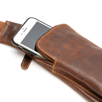 Leather Crossbody Bag Sandel - Harley - Greenwood Leather