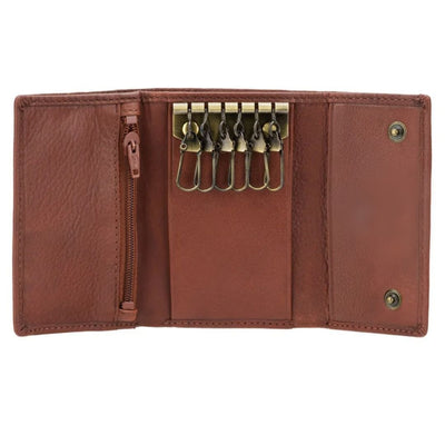 Leather Key Case wallet Cognac - Corey - Greenwood Leather