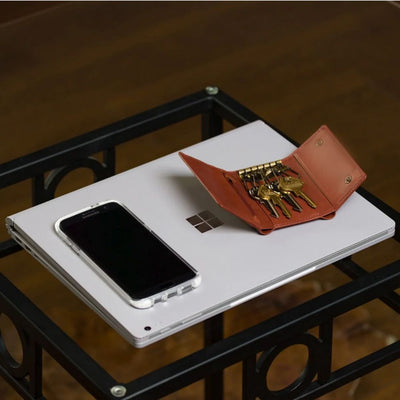 Leather Key Case wallet Cognac - Corey - Greenwood Leather