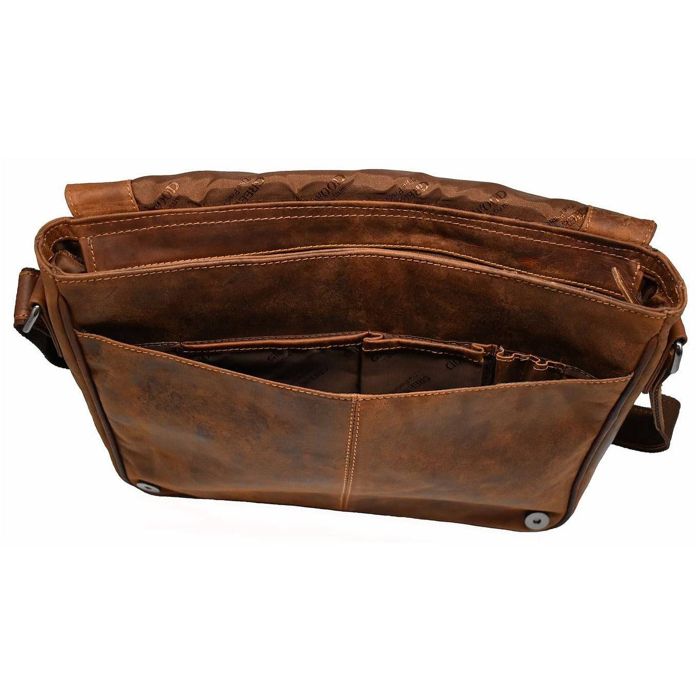 Leather Laptop Bag Berlin - Sandel - Greenwood Leather