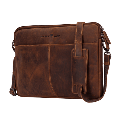 Leather Laptop Sleeve - MacBook Pro/Air 13 / 15 / 16 inch sleeve with Strap - Montreal - Greenwood Leather