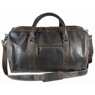 GW12795 Leather Weekend Travel Bag Wilson - Brown - Greenwood Leather
