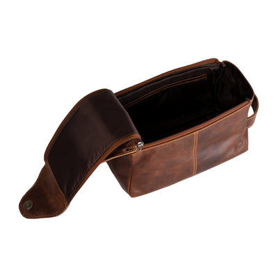 Leather Travel Wash Bag Darwin Sandal - Greenwood Leather