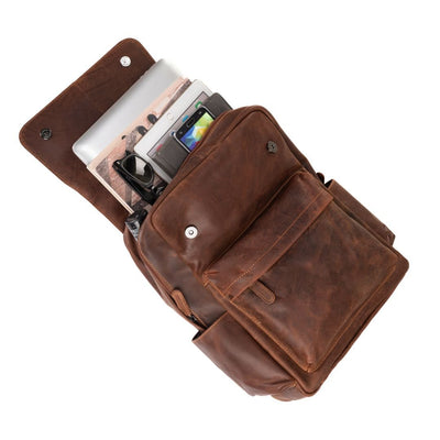 Leather Vintage Backpack Scott - Unisex - Greenwood Leather