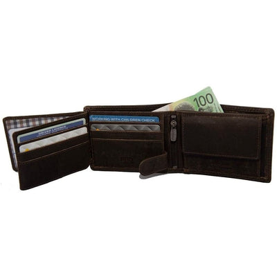Leather Wallet Judd - Brown - Greenwood Leather