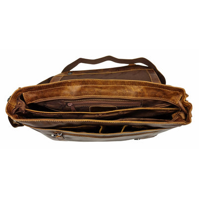 Leather Shoulder Bag - Martin Camel - Greenwood Leather