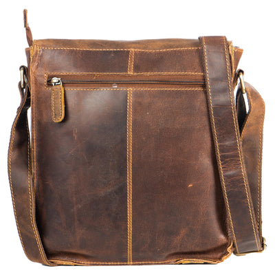 Leather Shoulder Bag Brown Rowville - Greenwood Leather