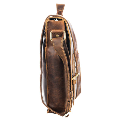 Leather Shoulder Bag Brown Rowville - Greenwood Leather