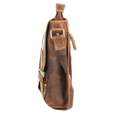 Leather Shoulder Bag Brown Rowville - Greenwood Leather