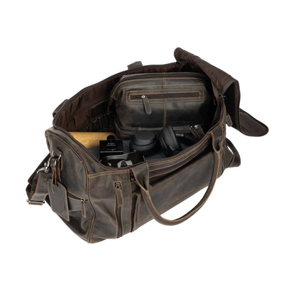 Leather Travel Bag Large - Casual Vintage Look - Leather Greenwood Bag | The Greenwood Leather Online Shop Australia