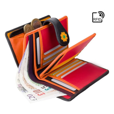 WOMEN'S CASH & COIN WALLET - THE FLOWER - Greenwood Leather