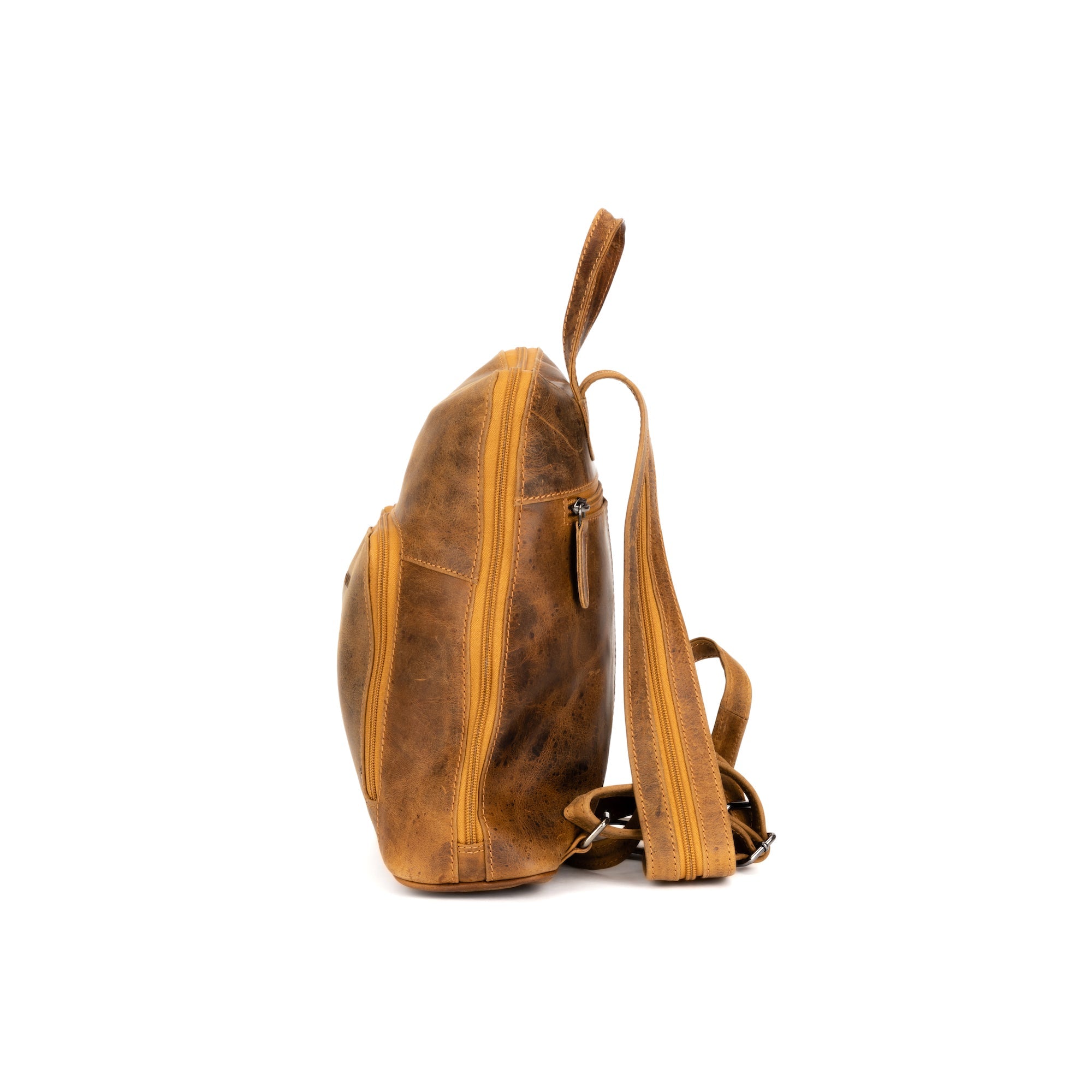 Womens Leather Backpack Sunbury - Camel - Greenwood Leather