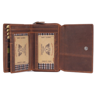 Greenwood Leather Lincoln Zip Around Organiser Wallet - Greenwood Leather