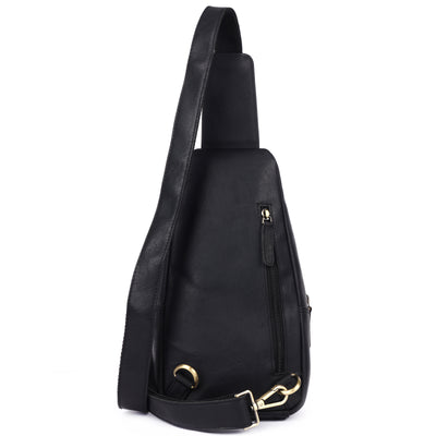 Jasper – Leather Crossbody Sling Bag for Men Black
