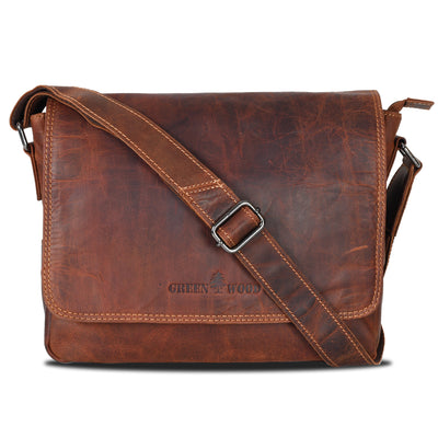 Smart Messenger Mini Steven 11" - Leather Greenwood Bag | The Greenwood Leather Online Shop Australia