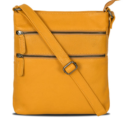 Leather Crossbody Purse - Yellow - Leather Greenwood Bag | The Greenwood Leather Online Shop Australia