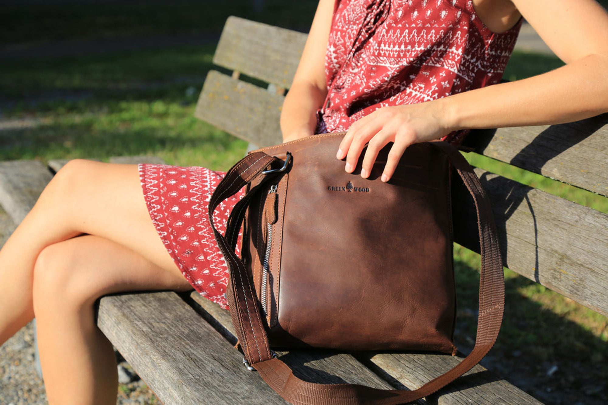 Genuine Leather Handbag Shoulder Bag Brown Australia Melbourne