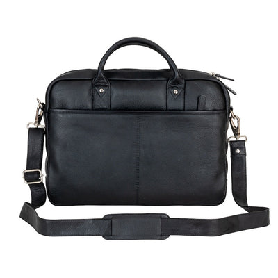 Leather Laptop Bag “Regent”  – Full-Grain Leather Briefcase (16")