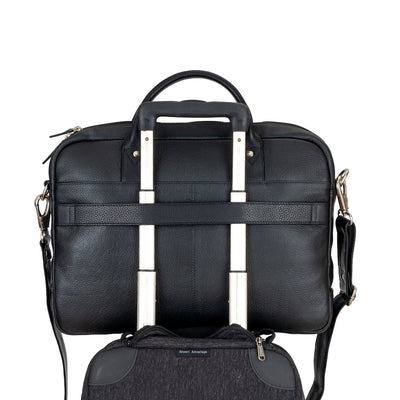Leather Laptop Bag “Regent”  – Full-Grain Leather Briefcase (16")
