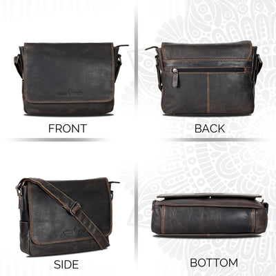 Smart Messenger Mini Steven 11" - Leather Greenwood Bag | The Greenwood Leather Online Shop Australia