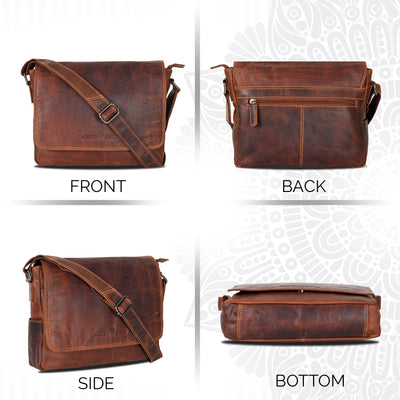 Smart Messenger Mini Steven 11" - Leather Greenwood Bag | The Greenwood Leather Online Shop Australia