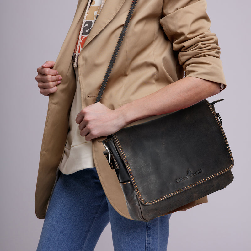 Smart Messenger Mini Steven 11" - Leather Greenwood Bag | The Greenwood Leather Online Shop Australia