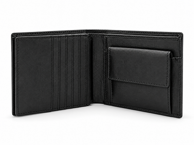 Mason RFID Leather Wallet with Coin Pocket – Black