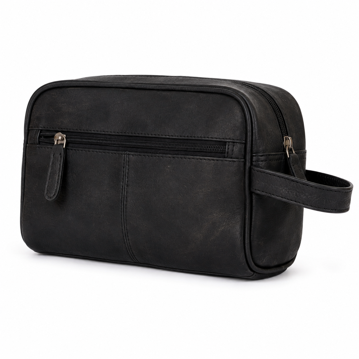 Leather Toiletry Bag Black - Geelong