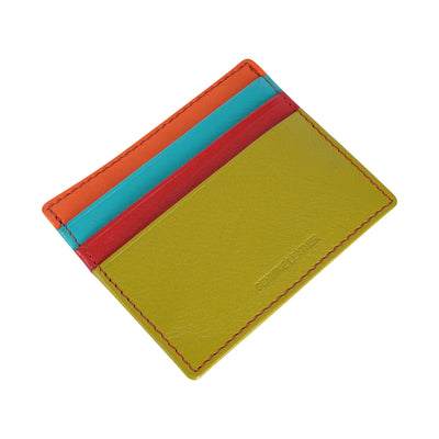 Credit Debit Leather Card Holder Red Multi - Gianna - Leather Greenwood Bag | The Greenwood Leather Online Shop Australia