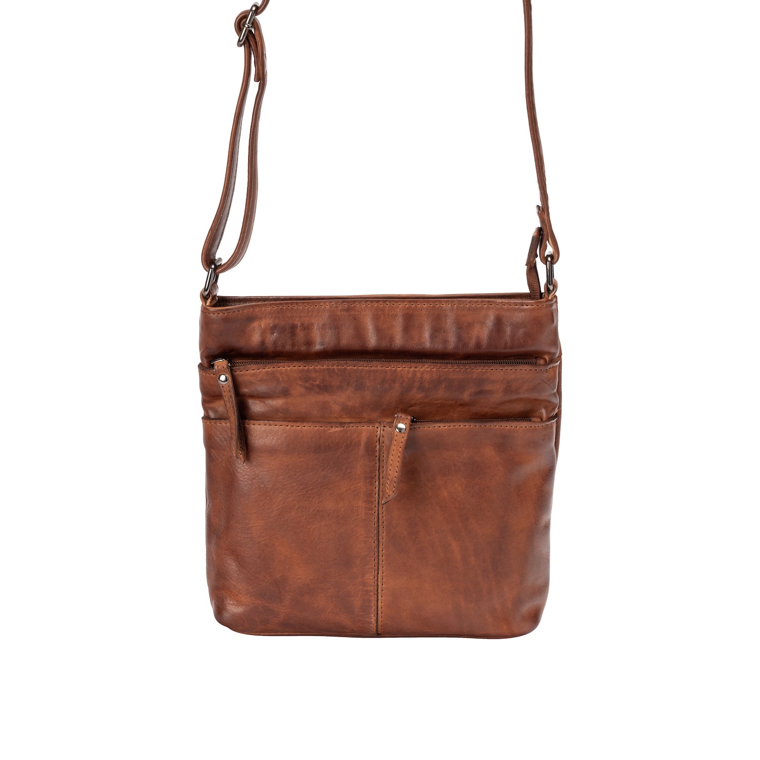 Leather Shoulder Bag GW6833 Cognac