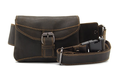 Leather Women Waist Pack Jax - Brown