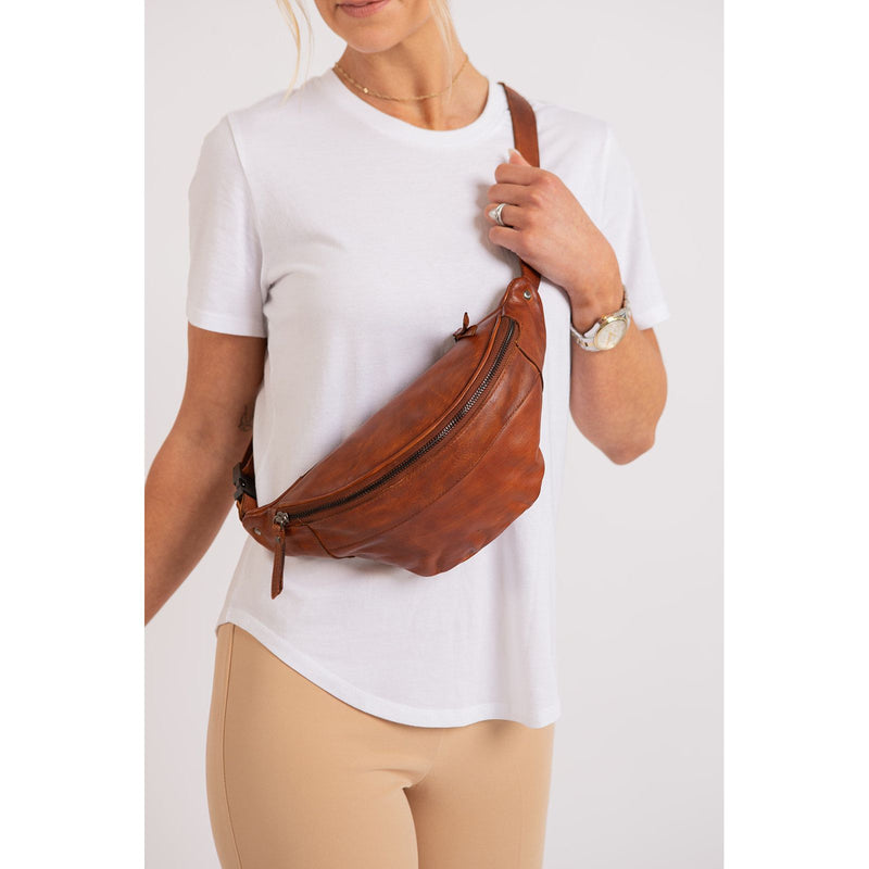 Womens Leather Bum Bag - Lina