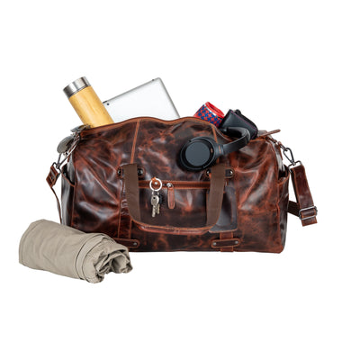 Leather Overnight Duffle Bag Munich - Sandel - Greenwood Leather