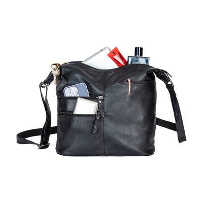 Greenwood Leather Shoulder bag Bianca - Black - Greenwood Leather