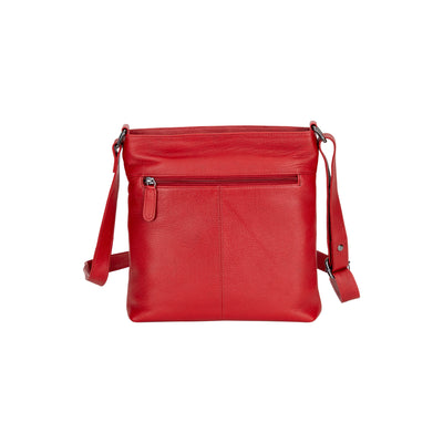 Leather Crossbody Purse - Red - Greenwood Leather