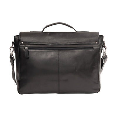 Leather Laptop Bag Portland - Black - Leather Greenwood Bag | The Greenwood Leather Online Shop Australia