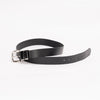 Leather Belt Black with Sliver Buckle - Johnny - Leather Greenwood Bag | The Greenwood Leather Online Shop Australia