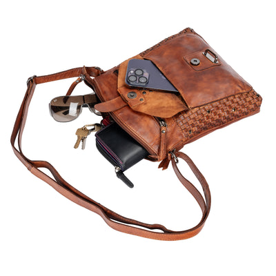 Leather Shoulder Bag Cognac - Elsa - Leather Greenwood Bag | The Greenwood Leather Online Shop Australia