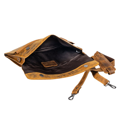 LEATHER LAPTOP SLEEVE WITH STRAP - Maverick - Leather Greenwood Bag | The Greenwood Leather Online Shop Australia