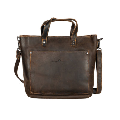 MINI CROSSBODY TOTE BAG PANAMA - Brown - Leather Greenwood Bag | The Greenwood Leather Online Shop Australia