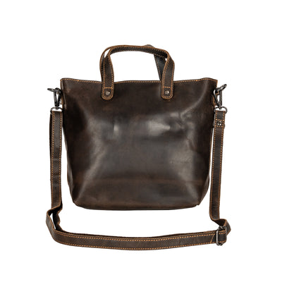 MINI CROSSBODY TOTE BAG PANAMA - Brown - Leather Greenwood Bag | The Greenwood Leather Online Shop Australia