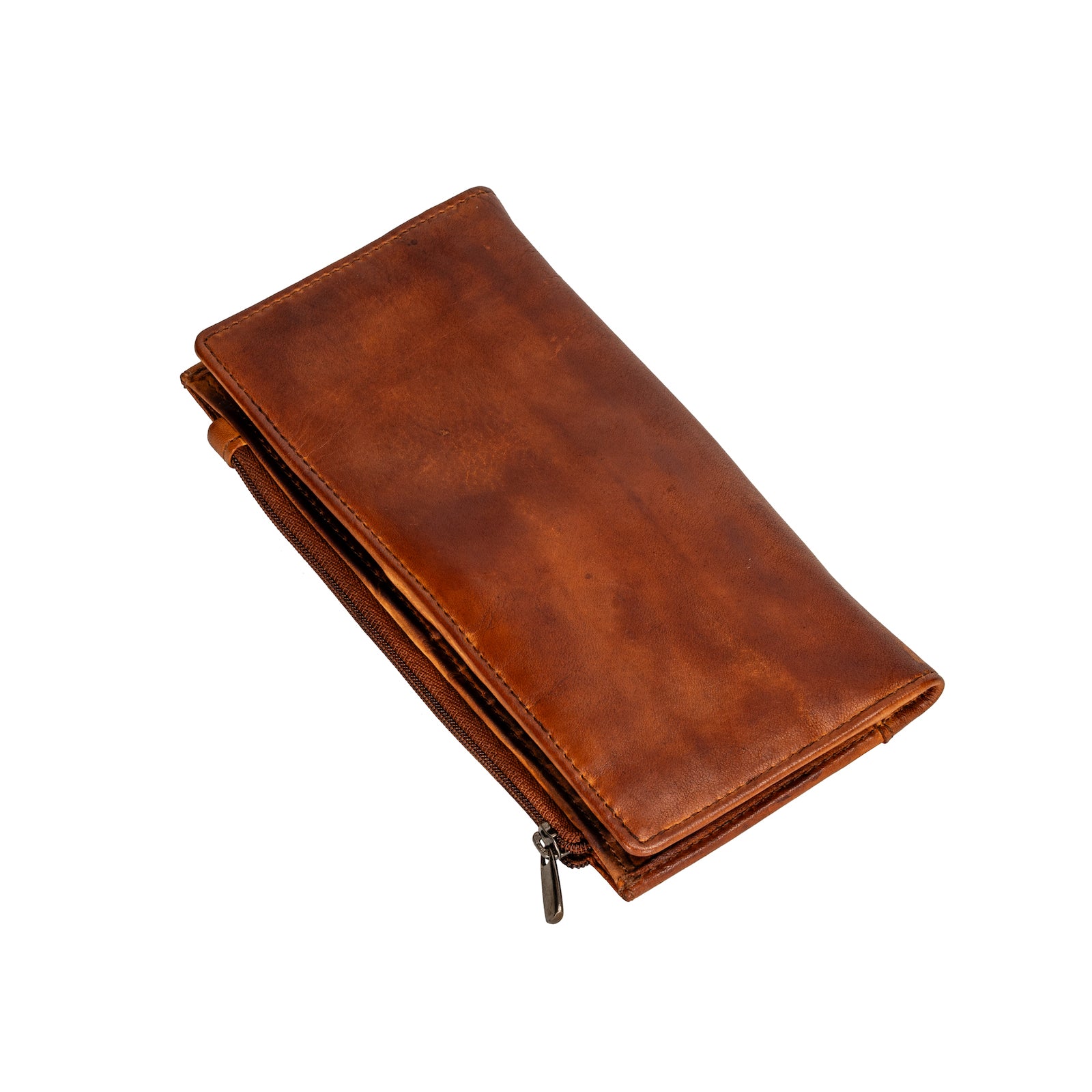 Greenwood “Elora” Long Leather Purse – Cognac - Greenwood Leather