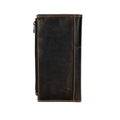 Greenwood “Elora” Long Leather Purse – Brown