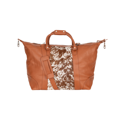 Outback Hair-On Duffle – Tan Leather & Cowhide Travel Bag