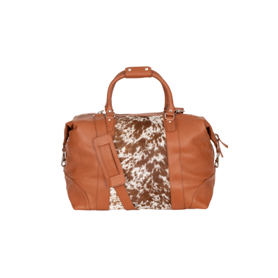 Outback Hair-On Duffle – Tan Leather & Cowhide Travel Bag