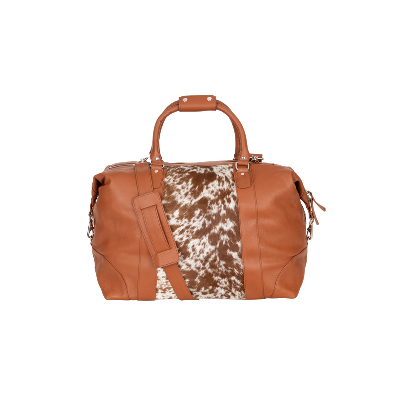 Outback Hair-On Duffle – Tan Leather & Cowhide Travel Bag