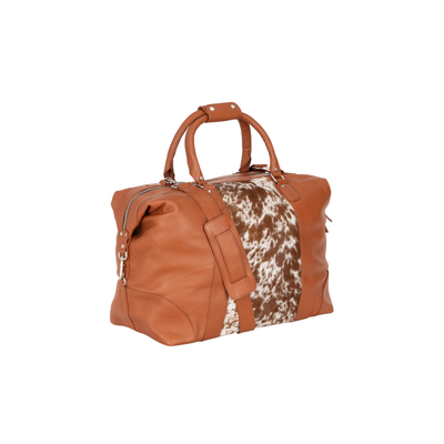 Outback Hair-On Duffle – Tan Leather & Cowhide Travel Bag