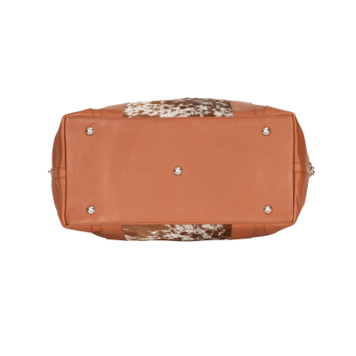 Outback Hair-On Duffle – Tan Leather & Cowhide Travel Bag