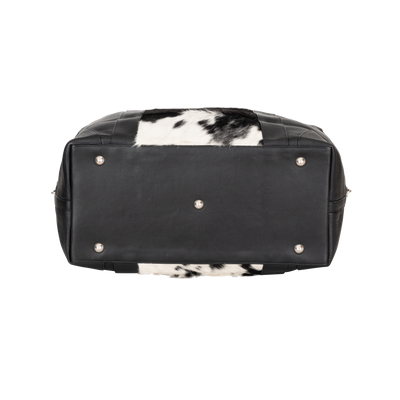 Sable Hair-On Duffle – Black Leather & Cowhide Weekender