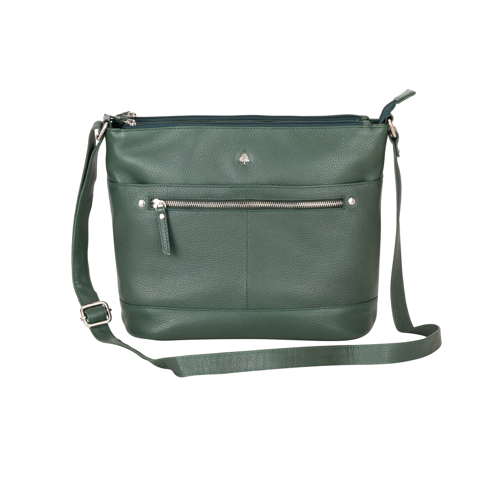 Evergreen Crossbody Leather Bag – Soft Pebbled Leather - Greenwood Leather